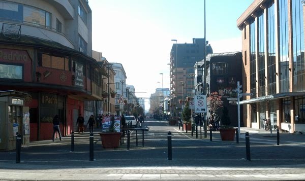 Inicio de calle Barros Arana