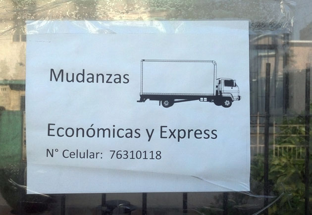 Aviso de mudanza visto en Concepción.